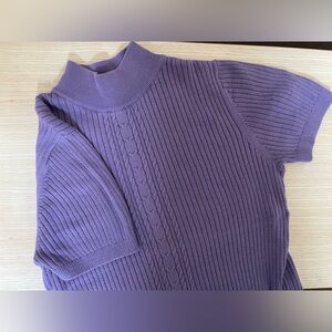 100% cotton mock neck tshirt sweater